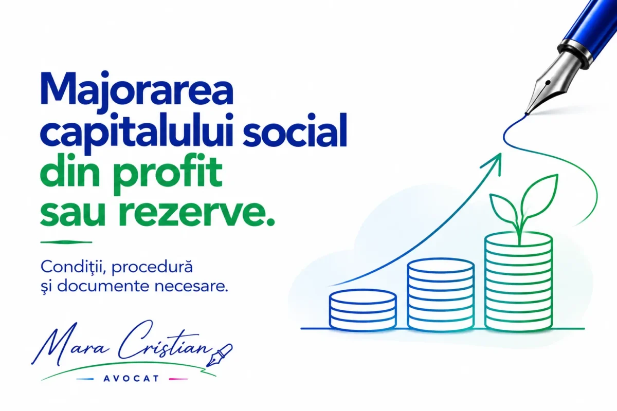 Majorarea capitalului social din profit sau rezerve: condiții, procedură și documente